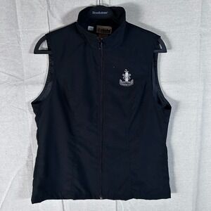 Roche Oak Park Country Club Golf Vest Mens Medium Black Full Zip Lightweight USA